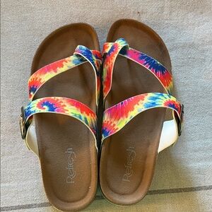 Refresh Women's Colorful Tie-Dye Sandals